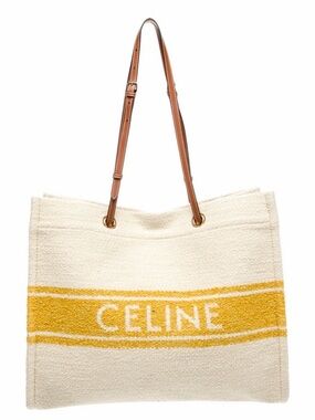 Celine Plein Soleil Tweed Canvas Tote
